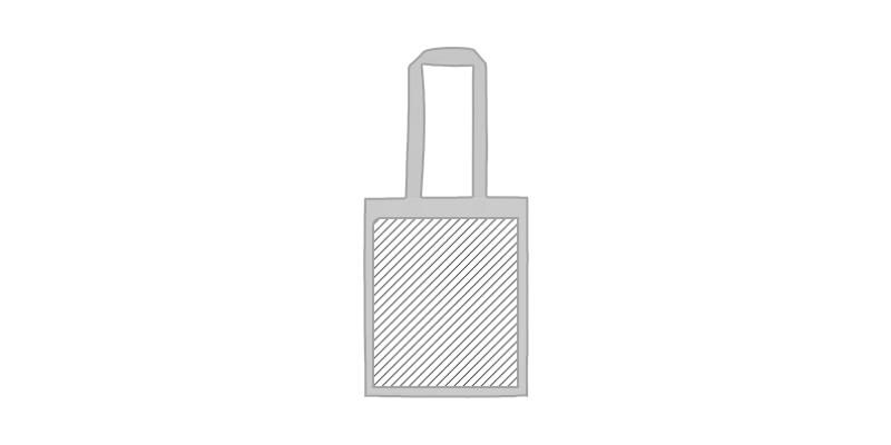 OBG.PUB - Sac shopping non tissé avec anses colorées Rampla - Marquage Verso Sac shopping non tissé avec anses colorées Rampla - Marquage Verso