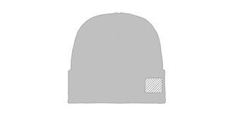 Bonnet simple couche en polyester avec patch Bores - Impression Droite