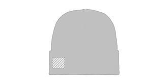 Bonnet simple couche en polyester avec patch Bores - Impression Gauche