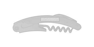 Sommelier en acier inoxydable avec étui Carnier - Marquage Recto