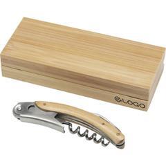 OBG PUB - Sommelier en acier inoxydable avec étui Carnier