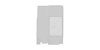 Boîte pour mug en papier blanche Univers - Marquage Verso