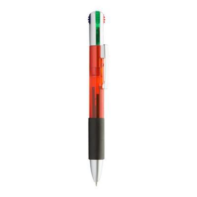Stylo à bille 4 couleurs en plastique ABS Juko Rouge