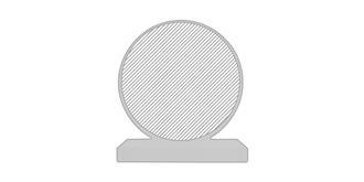 Trophée en verre à effet cristal Overn - Marquage Recto