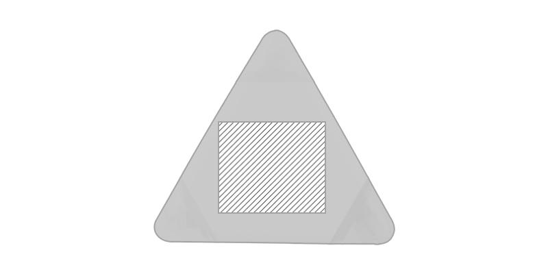 Marqueur triangulaire en plastique publicitaire Trijo