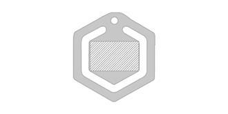 Marque-page en acier inoxydable hexagone Edelmak - Marquage Recto