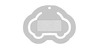 Marque-page en acier inoxydable voiture Edelmak - Marquage Recto