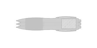 Stylo bille avec corps blanc et grip coloré Kajish - Marquage autour