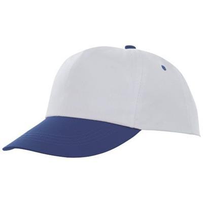 Casquette 5 panneaux bicolore en coton Icaras Bleu