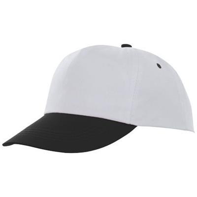 Casquette 5 panneaux bicolore en coton Icaras Noir