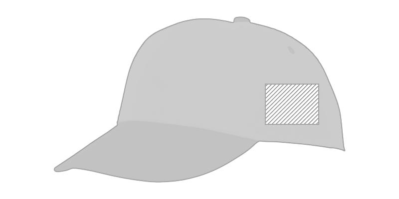 Casquette 5 panneaux bicolore en coton Icaras - Impression Droite