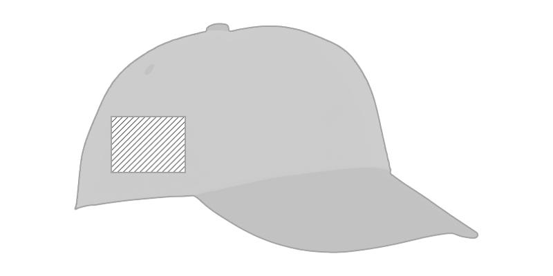 Casquette 5 panneaux bicolore en coton Icaras - Impression Gauche