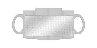 Tasse en céramique métallisée de 300 ml Hoyles - Marquage autour