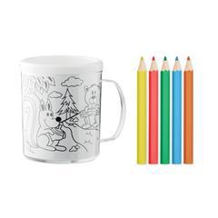 Tasse à colorier de 280 ml en plastique Painty