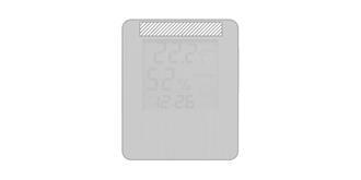 Station météo pratique en bambou Sunciry - Impression avant en haut