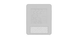 Station météo pratique en bambou Sunciry - Marquage Recto