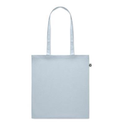 Sac shopping en coton recyclé coloré Zocolora Bleu dragée