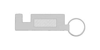 Support et porte-clés en bambou Garjy - Marquage Recto