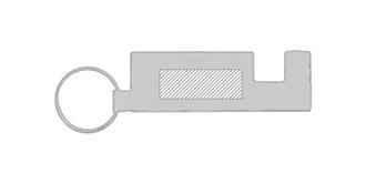 Support et porte-clés en bambou Garjy - Marquage Verso