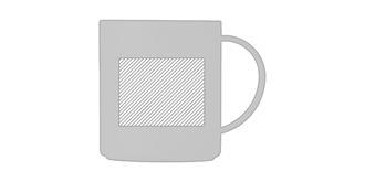 Tasse 300ml réutilisable en polypropylène Ceyra - Impression Droite