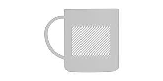 Tasse 300ml réutilisable en polypropylène Ceyra - Impression Gauche