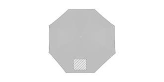 Parapluie pliable 23'' en RPET avec poignée Laydes - Impression 3ème pan du parapluie