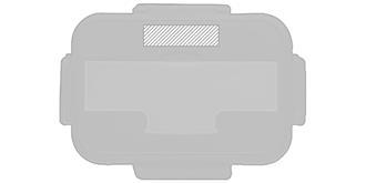Lunch box avec couverts en plastique PP Makyra - Impression avant en haut