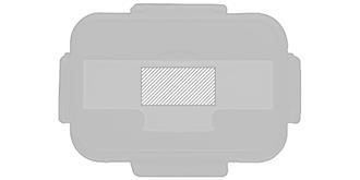 Lunch box avec couverts en plastique PP Makyra - Marquage Recto