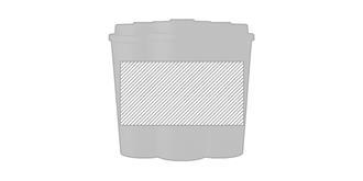 Gobelet double paroi en polypropylène Pimer - Marquage autour