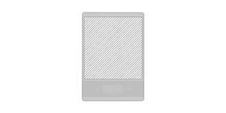 Balance numérique rectangulaire en bambou Percy - Impression Haut