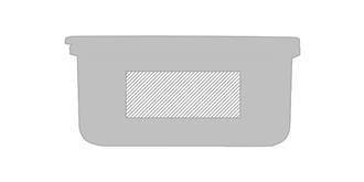 Boîte à lunch en polypropylène avec couverts Sandy - Impression Gauche