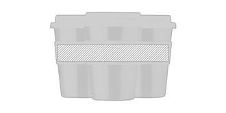 Gobelet en acier inox 350ml avec couvercle Rumis - Marquage autour