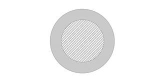 Sous-verre en bambou forme arrondi Bayne - Marquage Recto