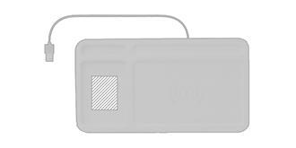 Chargeur sans fil en bambou avec câble Clary - impression avant coté gauche