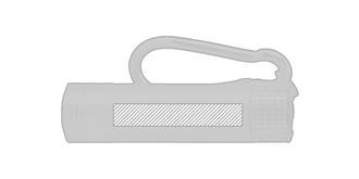 Porte-clés en aluminium avec lampe LED Liher - Impression Droite