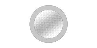 Sous-verres en liège forme ronde Birtone - Impression Bas