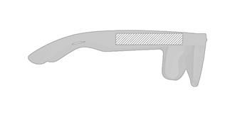 Lunettes de supporter en Polycarbonate Funky - Marquage branche droite