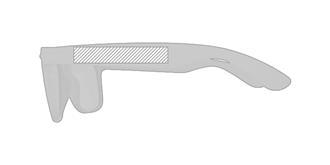 Lunettes de supporter en Polycarbonate Funky - Marquage branche gauche