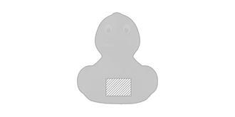 Canard antistress en PVC flexible et doux Dacker - Marquage Recto