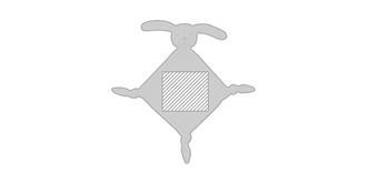 Doudou pour bébé en matières PET Mular - Marquage Recto