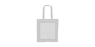 Sac shopping en coton naturel anses longues Spakar - Marquage Recto