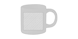 Mug en céramique de 200ml avec revêtement Gandi - Impression Droite