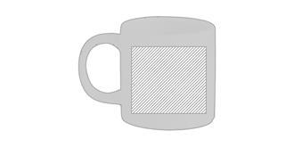 Mug en céramique de 200ml avec revêtement Gandi - Impression Gauche