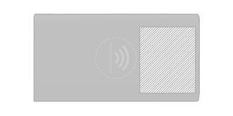 Powerbank sans fil 8000 mAh en plastique Vigora - impression en bas à droite