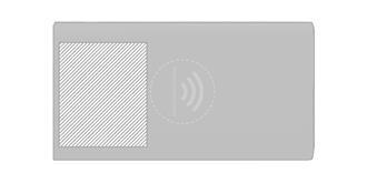 Powerbank sans fil 8000 mAh en plastique Vigora - impression en bas à gauche