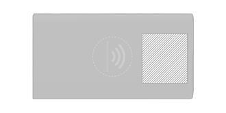 Powerbank sans fil 8000 mAh en plastique Vigora - impression en haut à droite