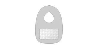 Bavoir pour bébé en coton modèle simple Epyre - A l'avant