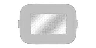 Lunch box en acier inoxydable de 750 ml Morka - impression sur couvercle