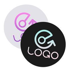 OBG PUB - Autocollant stickers forme rond Sticky
