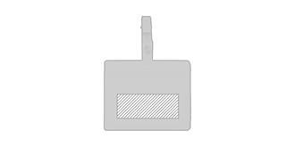 Porte badge en PVC avec clip Hadler - Marquage Recto